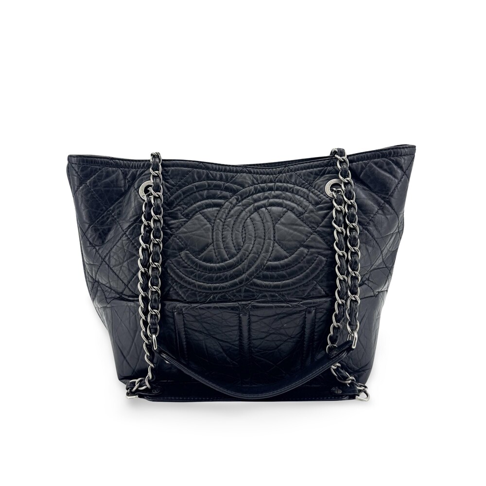 Chanel CC Crave Quilted Glazed Caviar